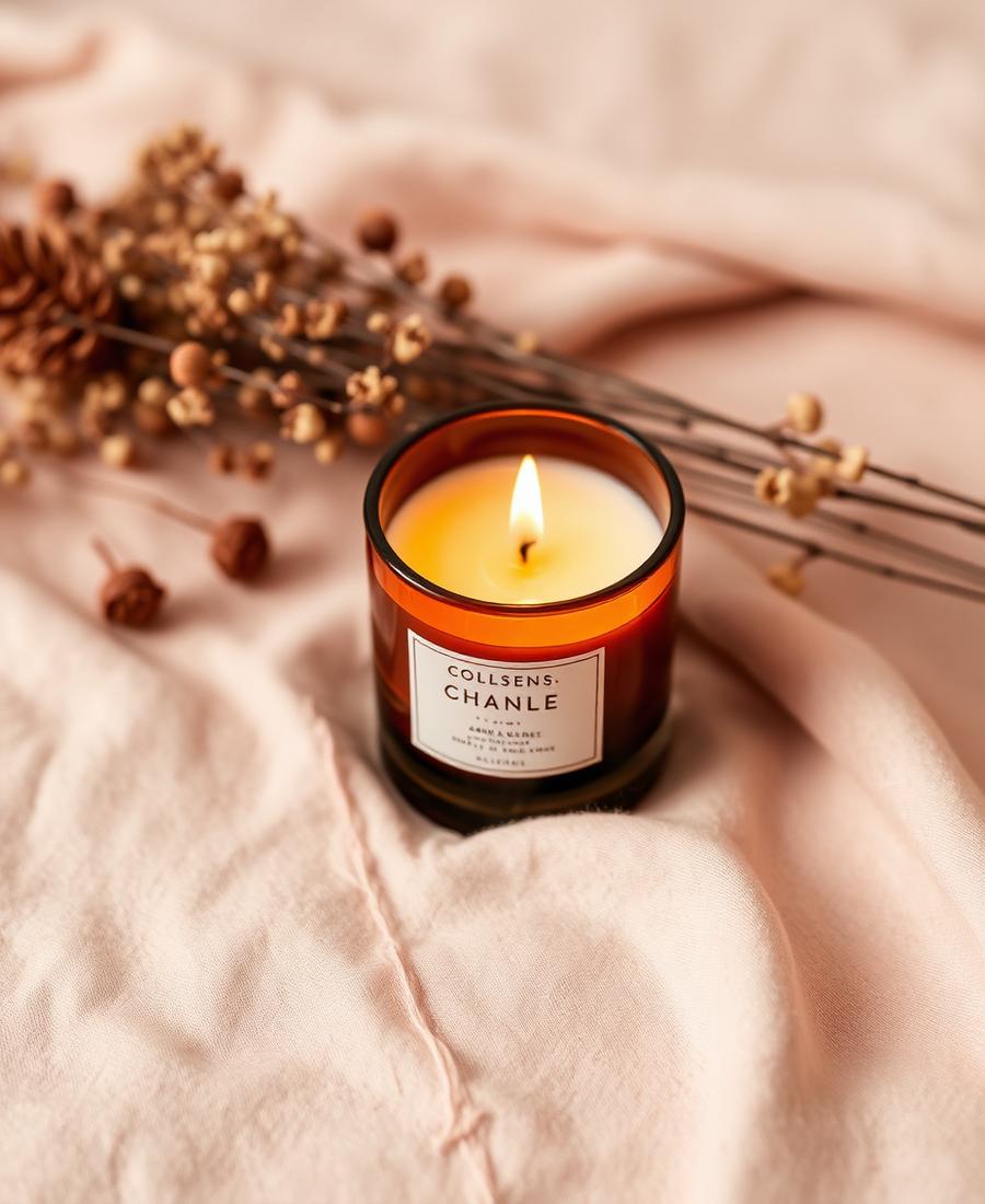 Amber Hearth Candle